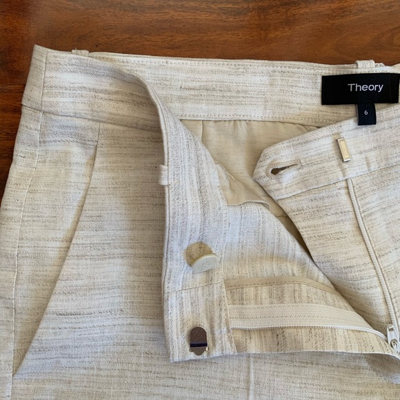 NWT Theory Tailor Sharskin Cropped Ankle Trousers - Picture 5 of 10